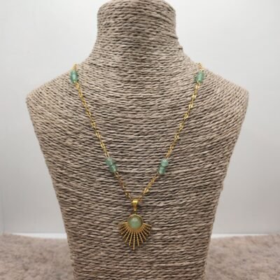 Collier feuillage Aventurine
