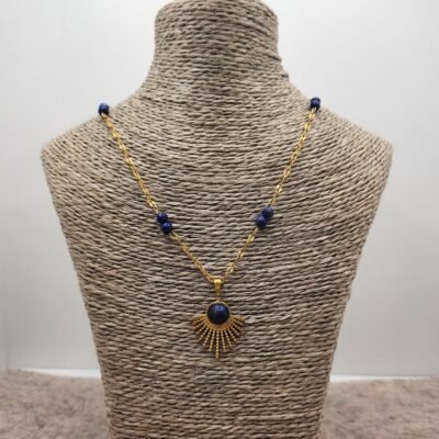 Collier feuillage Lapis Lazuli