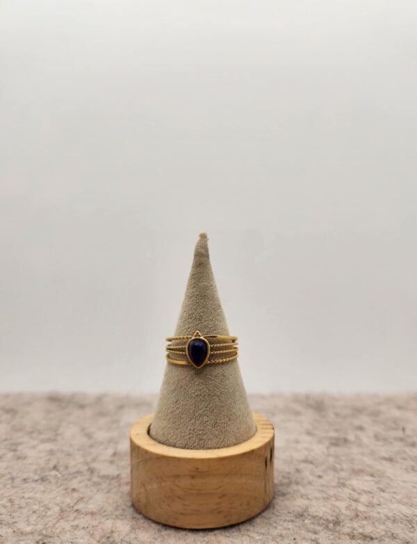 Bague petite larme en Lapis lazuli