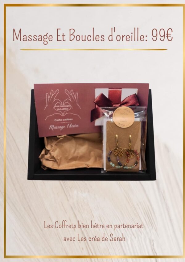 Coffret Bien-Hêtre Massage et Boucles d'Oreilles