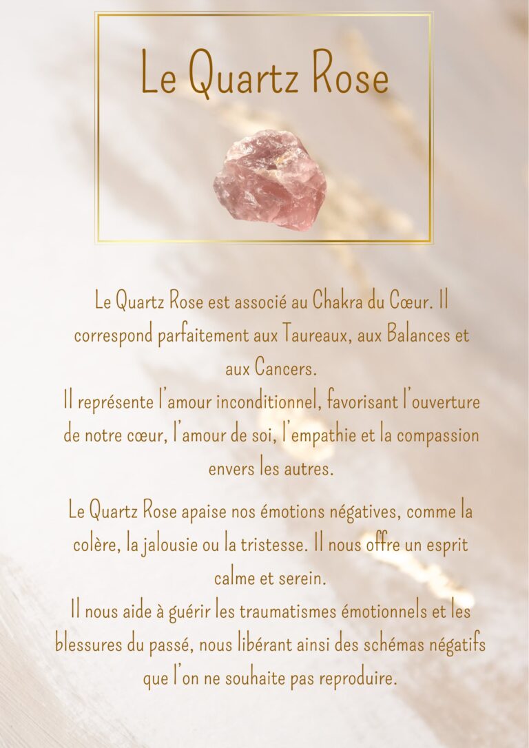 fiche propriété quartz rose