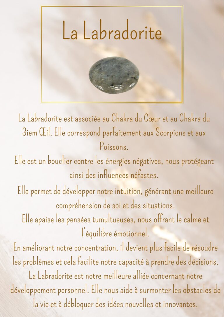 fiche propriété labradorite
