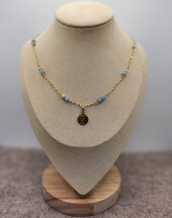 Collier Astro Cancer en Amazonite