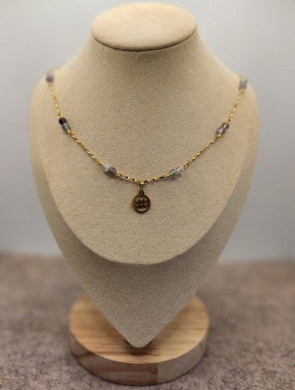 Collier Astro Verseau en Fluorite