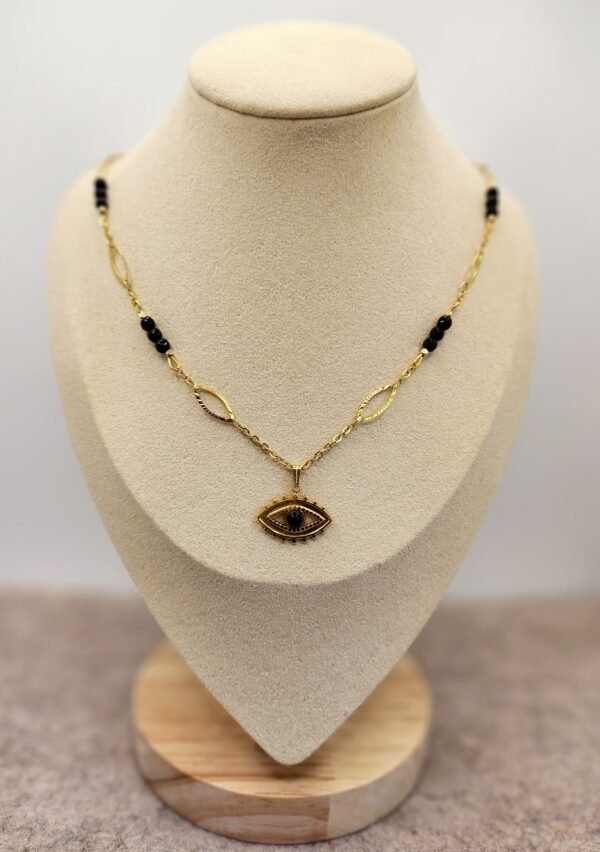 Collier Horus en Agate noire