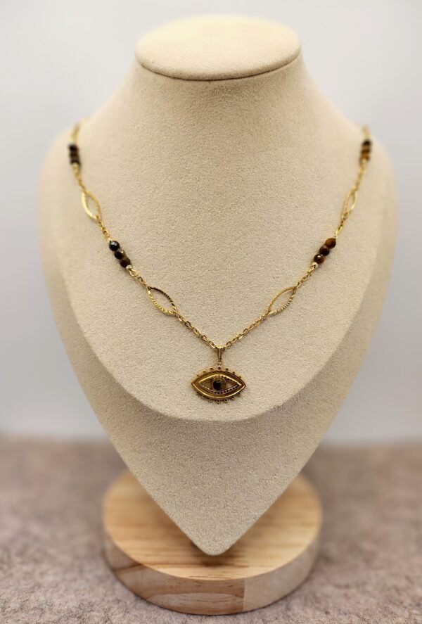 Collier Horus en œil de tigre