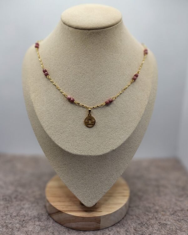 Collier Astro Balance en Rhodonite