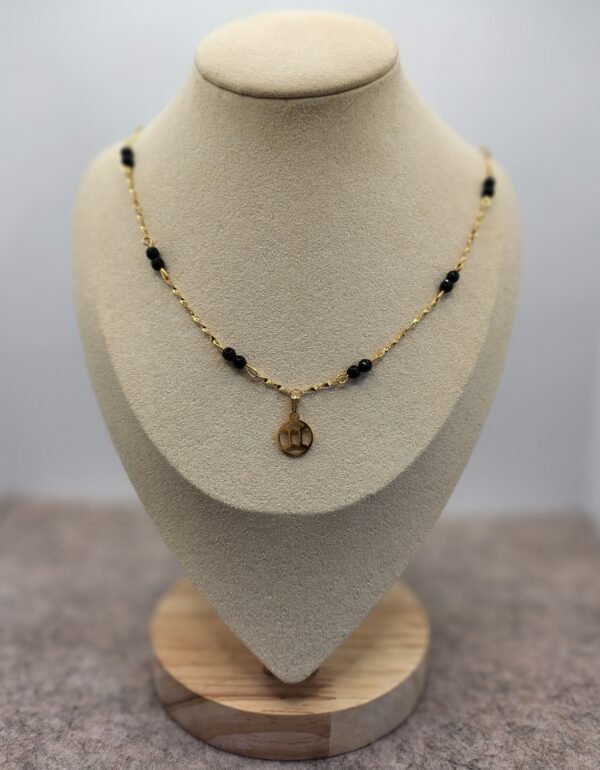 Collier Astro Gemeau en Agate Noire